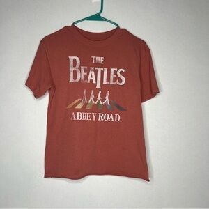 Hybrid Apparel Kids T-Shirt - Rust with Beatles Abbey Road Design